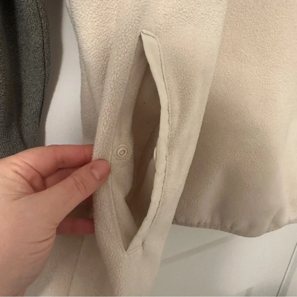 Columbia Sportswear Company Cream Grey Snap Fleece Pullover Sweater Size XL - Picture 6 of 12